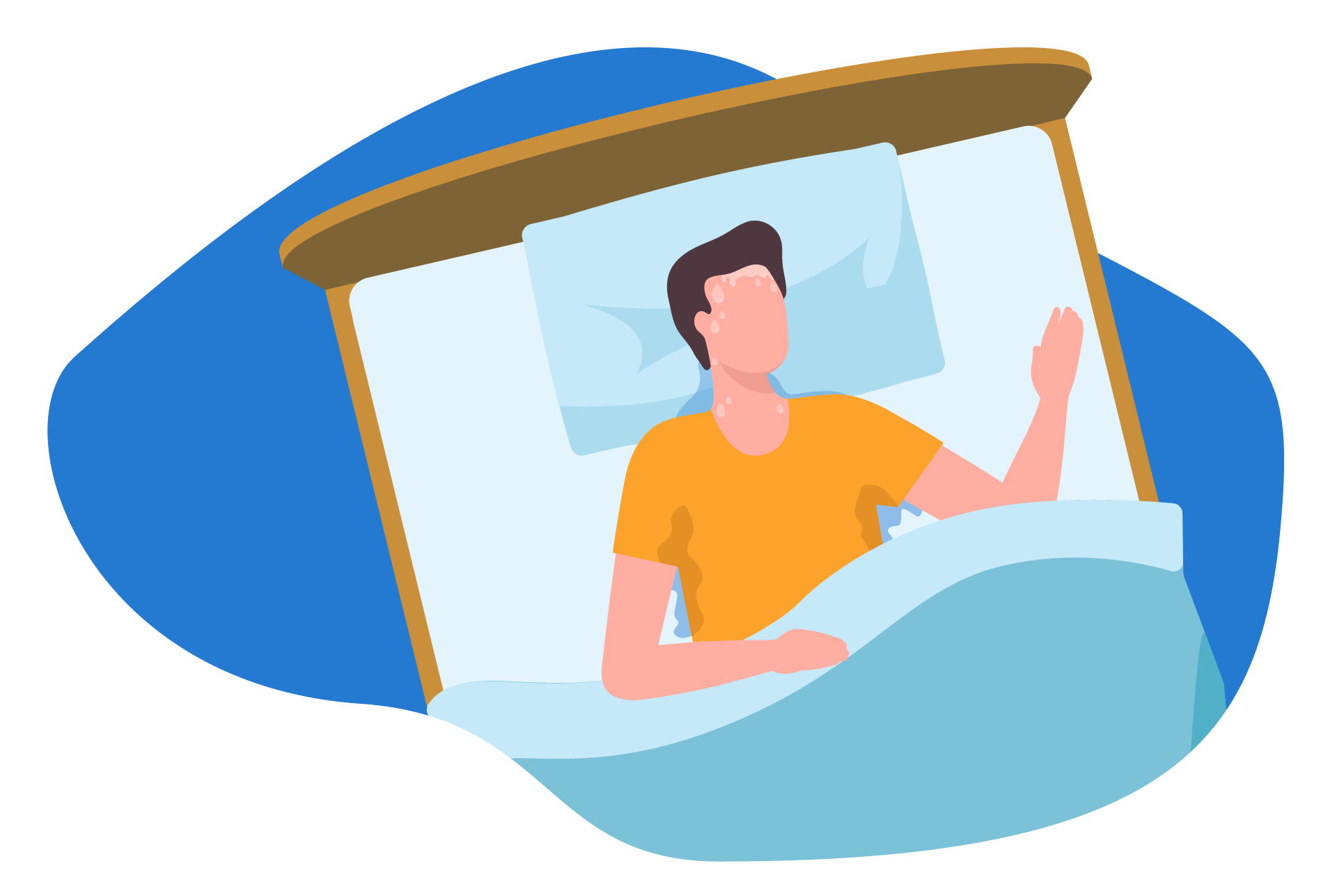 Limpiar sudor en almohadas